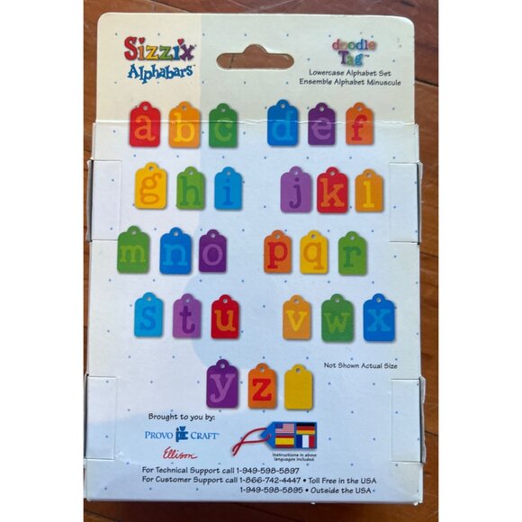 NEW Sizzix Doodle Tag Lowercase Alphabet Set 38-1069 by doodlebug designs inc - Picture 2 of 4